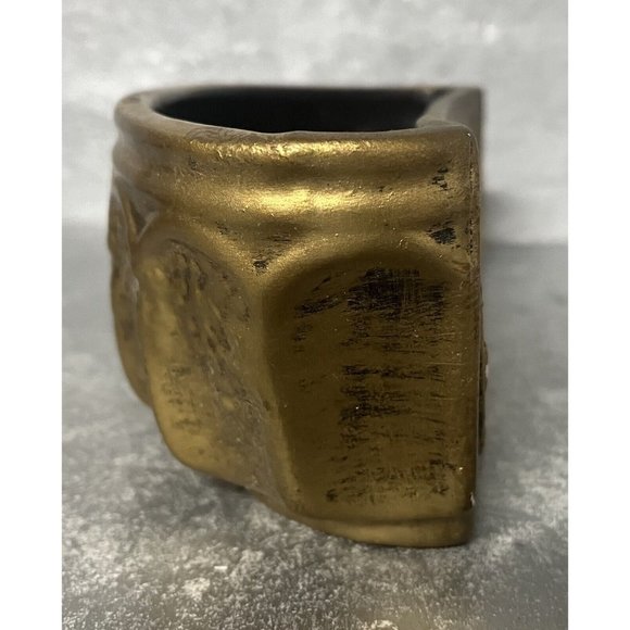 Vintage Gold Ceramic Wall Pocket‎ Planter w/ Fountain Grapes California USA 400 - Picture 8 of 11